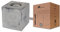 greenandco® Tischleuchte Beton grau Fassung E27 Tischlampe mit Schalter und Stecker 10x10cm 2 Jahre Garantie