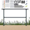 CR Fence & Rail 183x102cm Horizontal Metal Deck Railing, 183cm Wide Handrail for Flat Surfaces, Simple Flat Railing, Black Straight Railing for Decks & Patio, Horizontal Handrail 102cm Tall