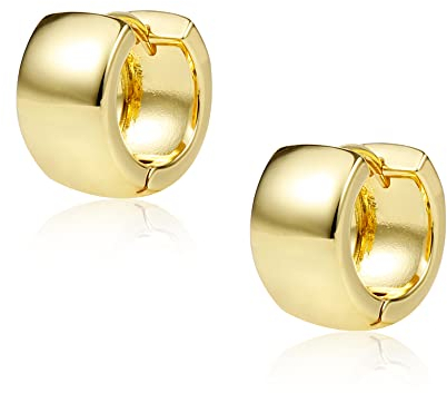 ALEXCRAFT Goldene Ohrringe Damen Hypoallergen Chunky Creolen Gold Ohrringe Silber 925 Creolen