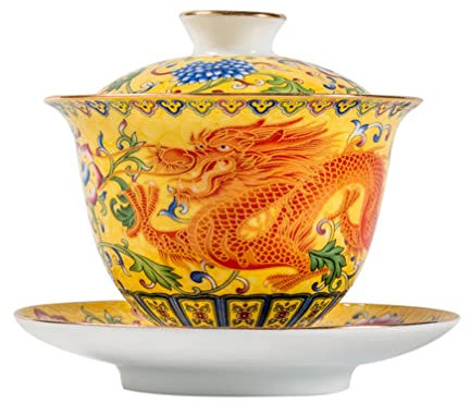 UPKOCH 1 Satz Sancai Gaiwan Traditionelle Chinesische Teeschale Cappuccino-kaffeetassen Teebrühbecher Teetassen-Set Chinesisches Teeset Porzellan Teetasse Keramik Groß Japan Reisen