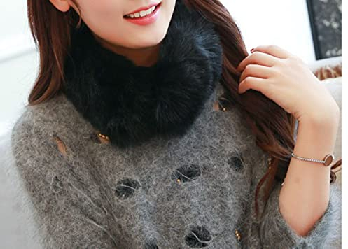60cm Kunstpelz Fellimitat Fellkragen Faux Kaninchenfell Kragen Wrap Kunstfell Kunstpelz Winter Schal Wärm Frauen Kunstpelz Warmer Schal Winter Warmer Schal Fauxpelzkragen Pelzschal Collar Neck Warmer