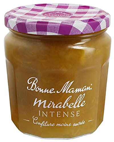 Bonne Maman Confiture Mirabelle Intense 335G - Douceur fruitée et saveur unique dans un pot 100% naturel - Idéal pour le petit déjeuner ou les en-cas gourmands - Lot De 4 - Vendu Par Lot