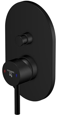 Steinberg Serie 100 Wannen-/Brausearmatur, Fertigmontageset, Unterputz, 2 Verbraucher, 10021033S, Farbe: Matt Black