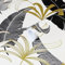 URBNLIVING Home Decoration DIY Vinyl Textured Designed Black Gold Champagne Feature Wall Decorative Wallpaper Rolls (Black & Gold Leaf Vinyl Textured Wallpaper 220GSM)