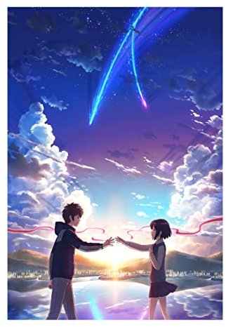 Eflormes Your Name Poster Tachibana Taki Miyamizu Mitsuha Japan Manga Persönlichkeit Anime Dekorative Wandkunst Malerei Leinwand Poster Geschenke 30,5 x 45,7 cm ohne Rahmen