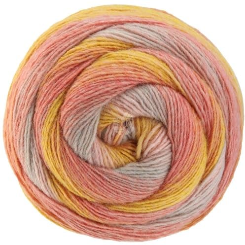 LANA GROSSA Gomitolo Versione | Dochtgarn mit Farbverlauf | Handstrickgarn aus 60% Schurwolle & 40% Polyacryl | 200g Wolle zum Stricken & Häkeln | 700m Garn FB 440
