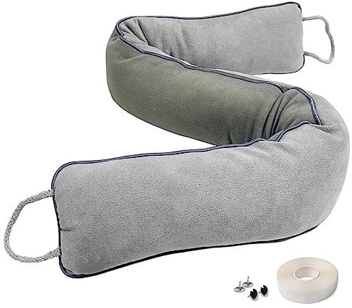 Burlete Puerta Entrada para Cucarachas, Burlete Puerta Felpa De Tela, Aislante Ventana Puerta Entrada Aislante Acustico Tira De Sellado para Puertas Door Draft Stopper Interior para Insectos (108cm)