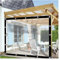 ZHZHXR wasserdichte Plane Windschutz Regenschutz,Plane Wasserdicht Transparent mit ÖSen für Terrasse,Pavillon,Terrassen,AußEnbereich (Color : Clear, Size : 2.5x2.5m(8.2x8.2ft))