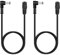 Lonnky Cavo di Estensione DC 0,5 m, 12 V, 5,5 mm x 2,1 mm, L-Formato a 90°, Compatibile con TP-Link C520WS, RLC-810A, EZVIZ C3W, IMOU Bullet, Deco S1900, KSIPZE LED, ULTIMEA Soundbar, 2 Pezzi Nero