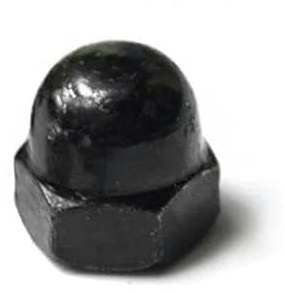 RCIDOS 1-50 Stück Schwarz Edelstahl oder Stahl Hutmuttern M3-M16 mit Hutrundkopf, Verzinkung, Geeignet für Holzbearbeitung