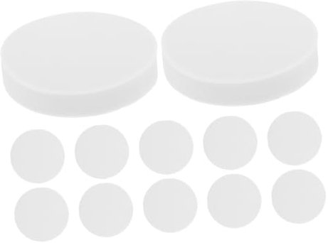 Lurrose 12pcs Engraved Rubber Blocks DIY Stamps Round Rubber Blocks for Artisan