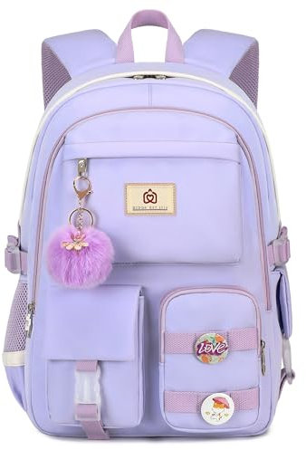 Hidds Laptop Backpacks 15.6 Inch School Bag College Backpack Travel Back pack Casual Daypack Cute Bookbags for Girls, Purple, School Backpack Bookbag Bags College Travel Backpacks