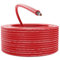 deleyCON 50m Cable Solar 4mm² - Cable Fotovoltaico para Sistemas FV - Resistente a Los Rayos UV Libre de Halógenos para 1kV CA 1,5kV CC - para Instalación Fija y Contactos de Enchufe FV - Rojo