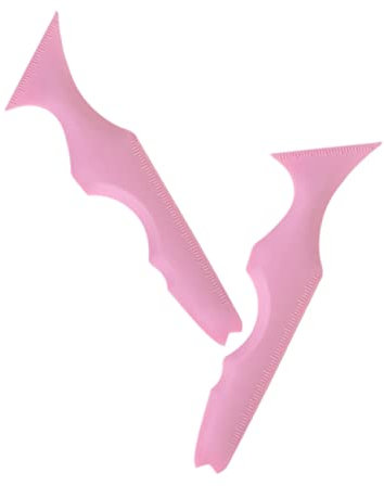 Gogogmee Stencil Per Eyeliner e Sopracciglia in Silicone 2 Pezzi, Design Angolato Per Trucco Principianti, Righello Portatile Per Trucco Occhi in Viaggio