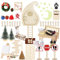 WILDPARTY 64Pcs Wichtel Set mit Briefen Weihnachten, Wichteltür Leuchtend Zubehör, Miniatur Elfentür Backen Baustelle Staffelei, Adventskalender Feentür Wichtelhaus Bastelset DIY Starterset