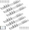 6 Stück A5 Ringbuchmechanik 6 Loch Bindering Mechanismus Metallclip Ringbuch Buchbinden Lose Blatt Buchring DIY Füllpapier Notebook Schreibwaren Bürobedarf
