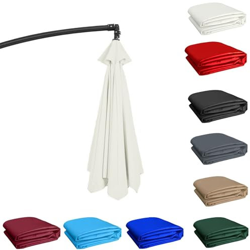 Toile de rechange pour parasol de jardin, 3 m, pour parasol de table, 8 bras