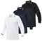 Gaiatiger 3 Pack Mens Polo Shirts Breathable Moisture Wicking Work Polo T Shirts Casual Tops Long Sleeve Golf Shirts Sports Tee,P8510-3,Black Navy White,L
