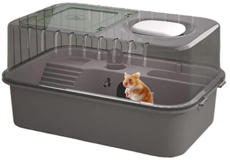 Großer Hamsterkäfig aus Acryl | Igelkäfig tragbar | Transparenter Meerschweinchenkäfig | Igel- und Zwerghamsterkäfig | Leicht zu reinigen, tragbarer Käfig für Mäuse, Rennmäuse und kleine Haustiere