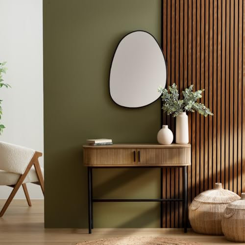 ATMOSPHERA CREATEUR D'INTERIEUR Lot de 4 Panneaux décoratif accoustique tasseaux bois Colva 120x30 cm - (Soit 120x120cm) - Effet chêne clair