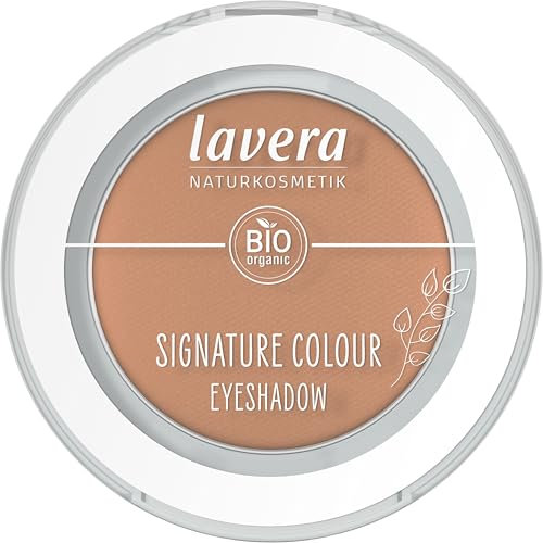 lavera Signature Colour Eyeshadow -Soft Sienna 04 - intensive Farbabgabe - extra langer Halt - mühelos verblendbar - vegan - Naturkosmetik - 2g