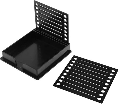 Haftnotiz-Schablone, Notizhalter mit Linienkasten-Zeichenvorlage Selbstklebender Notizblock-Maker Notizblock-Organizer für Schreibtisch Büro Zuhause Schulbedarf (Schwarz)