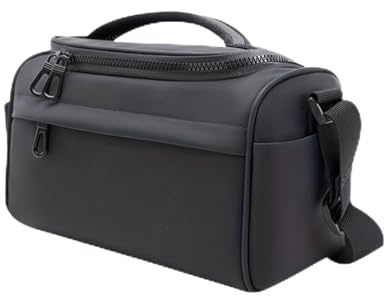 Generisch 2PC Camera Bag for SLR Cameras, DSLR/SLR Shoulder Bag with 1-2 Lenses, Waterproof PU Leather Camera Bag for Photography Compatible with Canon Nikon Sony, Black, Bag+Magic Cloth