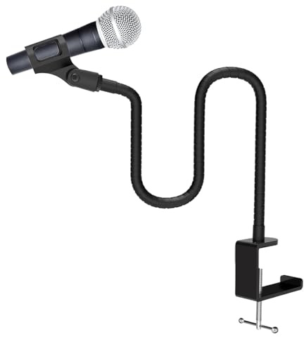 Desk Microphone Holder Rotatable Long Flexible | Microphone Boom Arm Desk Holder with Clip for Meeting Remote Learning Recording Live Streaming Game Playing Singing