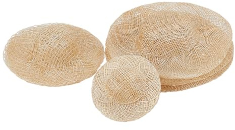 WADORN 9 Pièces 3 Tailles Chapeaux Paille Miniatures en Vrac Petits Chapeaux de Paille Tricotés Mini Chapeau Tissé Décoratif 5x5cm 8x8cm 10x10cm pour Artisanat Maison Poupée Vêtement Miniature Fête