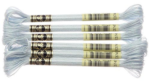 DMC 317W-E3747 Sticktwist, polyester, E3747 blå, 8 m