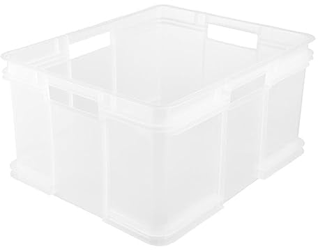 keeeper Aufbewahrungswännchen mit Tragegriffen, Euro-Box XXL, Polypropylen, 54 l, Bruno, Transparent