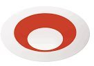 Plato hondo liso rojo