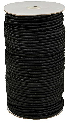 100m extra starke Gummikordel 5mm, Farbe wählbar - Expanderseil, Rundgummi, Gummiseil, Farbe:schwarz