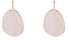 Córdoba Jewels | Pendientes en plata de ley 925 bañados en oro rosa con piedra semipreciosa. Diseño Luxury Mini Gota Rosa de Francia Rose Gold