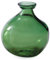 Mud Pie Kleine Vase aus recyceltem Glas, Spanisch, abgerundet, Grün