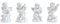 JSDDE 4er Set Mini-Engel Figur Deko Schöne Engelfiguren je 6cm Schutzengel Süße Tischdekoration Hochzeit Geschenk
