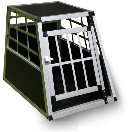 Auto-Transportbox aus Aluminium von San Marco für kleine und mittelgroße Hunde