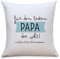 OWLBOOK® Geschenke für Papa zum Geburtstag | Papa Geburtstagsgeschenk für Papa Kissen | Papa Geschenk Papa | Bester Papa der Welt| Kissen mit Füllung