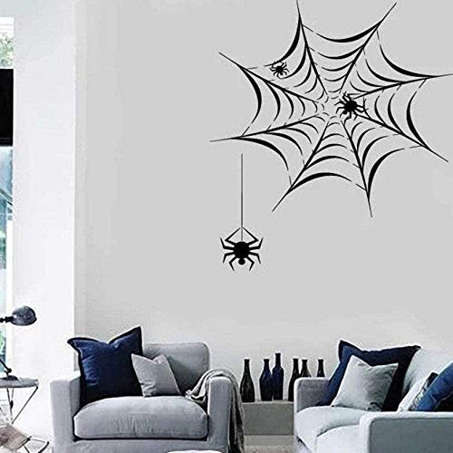 Wandaufkleber Vinyl Abnehmbare Wandtattoo Fenster Aufkleber Spinnennetz Cool Style, Wohnzimmer Bar, Mann, Höhlenkunst, 57X62Cm