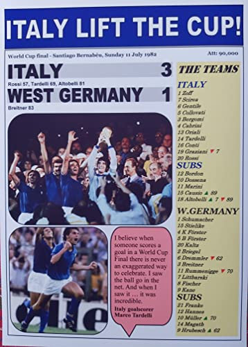 Italie 3 Ouest Allemagne 1 - Finale de la Coupe du Monde 1982 - Impression souvenir