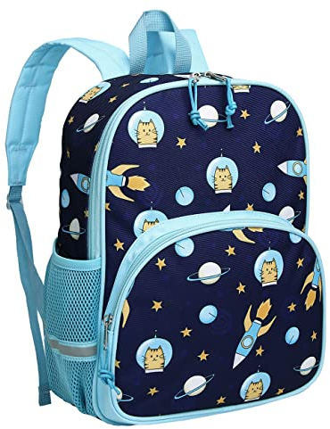 Kasgo Kinderrucksack, Niedlich Vorschule Kinder Rucksack Kindergartenrucksack Kleinkind Schulrucksack mit Brustgurt für Mädchen Jungen 3-7 Jahren Astronaut