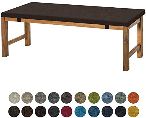 Aselbia Bankauflage Sitzkissen 100X35X5CM,Waschbare Rutschfestes Bankkissen Sitzauflage Bequeme Bankpolster für Bank, Fensterbank, Gartenmöbel, Terrasse, Drinnen,Dunkler Hanf