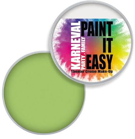 NEU PAINT IT EASY Theater Creme-Make-Up, Kinderschminke, Schminke auf Fettbasis, 25g, Pastellgrün