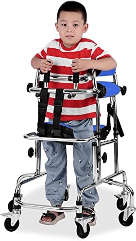 Gehhilfe, Gehhilfe für Kinder mit Zerebralparese, höhenverstellbare Kindergehhilfe für Kinder mit Zerebralparese, Kinder-Rehabilitationsrollator