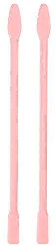 sourcing map 2Stk Silikon Rührstäbe 6 Wiederverwendbar Doppelendig Rührstangen für Mischen Epoxidharz Flüssige Farbe Kunst DIY Handwerk Rosa