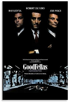 Filmposter Goodfellas, Leinwand-Poster, dekoratives Gemälde, Leinwand-Wandposter und Kunstdruck, modernes Familienschlafzimmer-Dekor-Poster, 20 x 30 cm