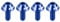 X AUTOHAUX 4 Pcs M5x12mm Bolts Screw for Bottle Cages for Mountain Bike Blue