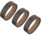 QUARKZMAN 3 Stück Lederschlaufenhalter - Texturierte Ring-Schnalle passt zu 3,8 cm breitem Gürtelband für DIY-Handwerkstasche Gürtelbefestigung (Kaffee)