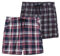 MoFiz Shorts Femme Bas de Pyjama Été Détente Imprimé Pantalon Court de Nuit avec Poches Lot de 2 Carreaux A, S
