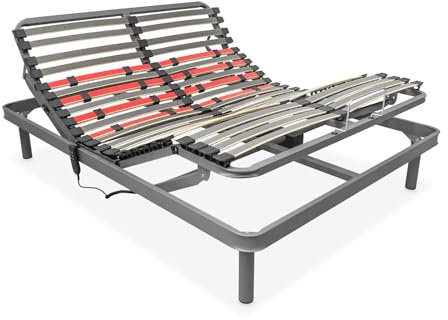 Homey - Cama Eléctrica Articulada Flexipro con 5 Planos y Estructura Reforzada - Ergonómica, Fiable y Silenciosa, Motor Alemán, 135 x 190